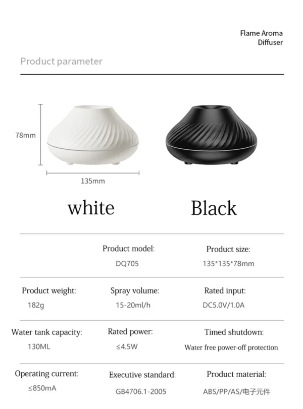 Flame Effect Aromatherapy Humidifier –  LED - Image 7
