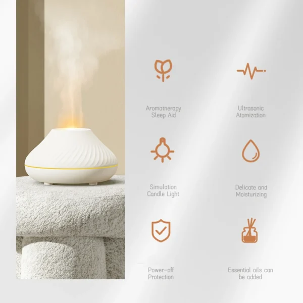 Flame Effect Aromatherapy Humidifier –  LED - Image 3
