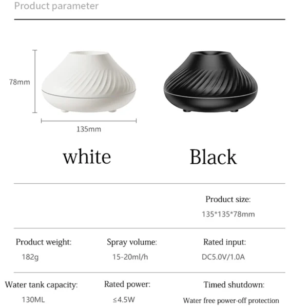 Flame Effect Aromatherapy Humidifier –  LED - Image 4